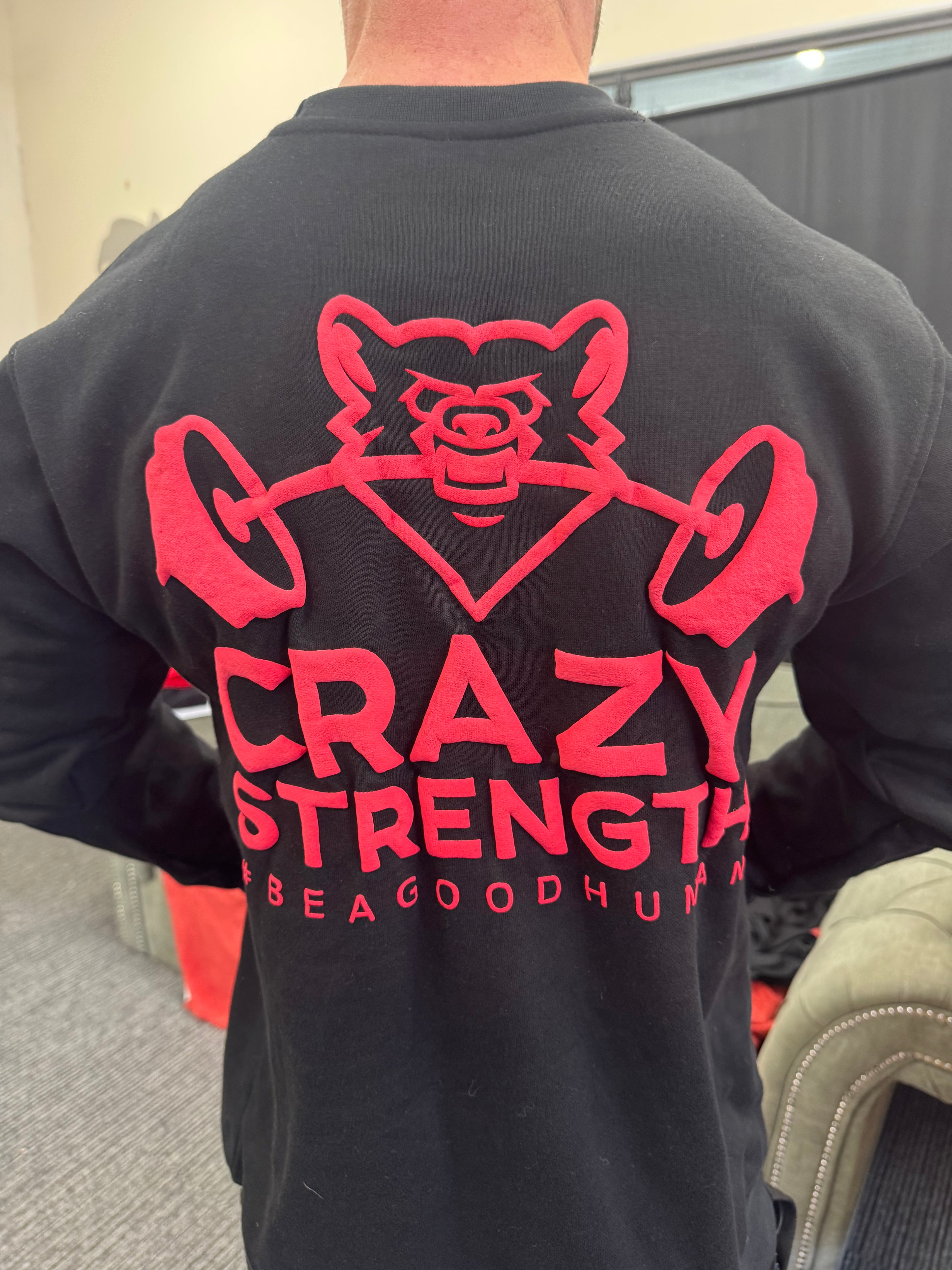 Crazy Strength Puff Logo Jumper - Red