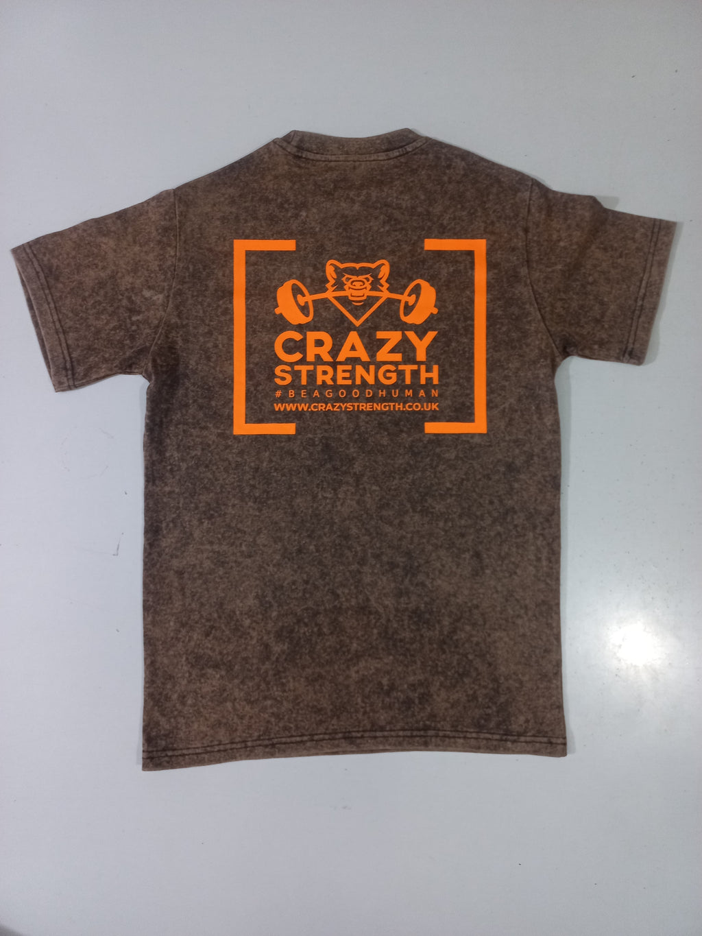 Crazy Strength Black Acid Wash T-Shirt
