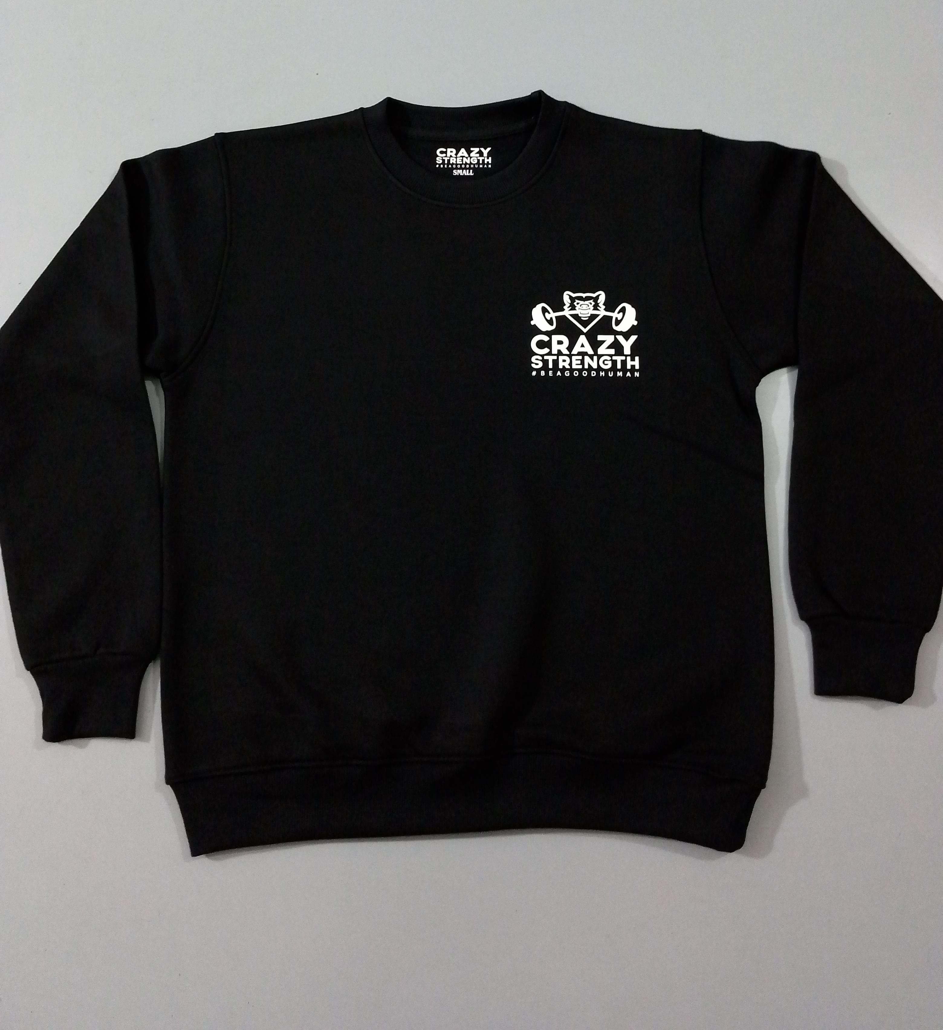 Crazy Strength Jumper - Large Writing To Rear